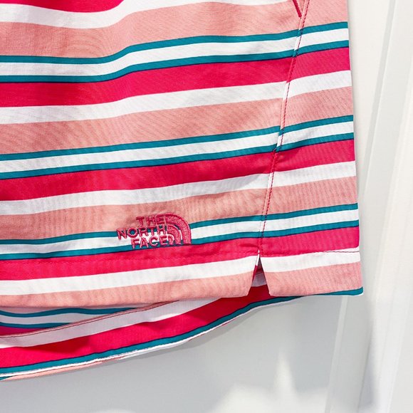 NWT - The North Face Women's Striped Athletic Shorts - Pink, Blue, White - Picture 6 of 10